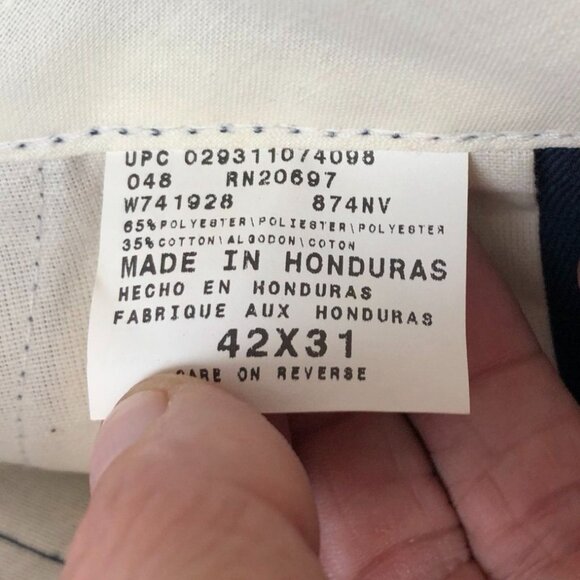 Dickies Men's 874 Work Pants Size 42x31 Classic Straight Relaxed Casual Navy - Picture 8 of 16